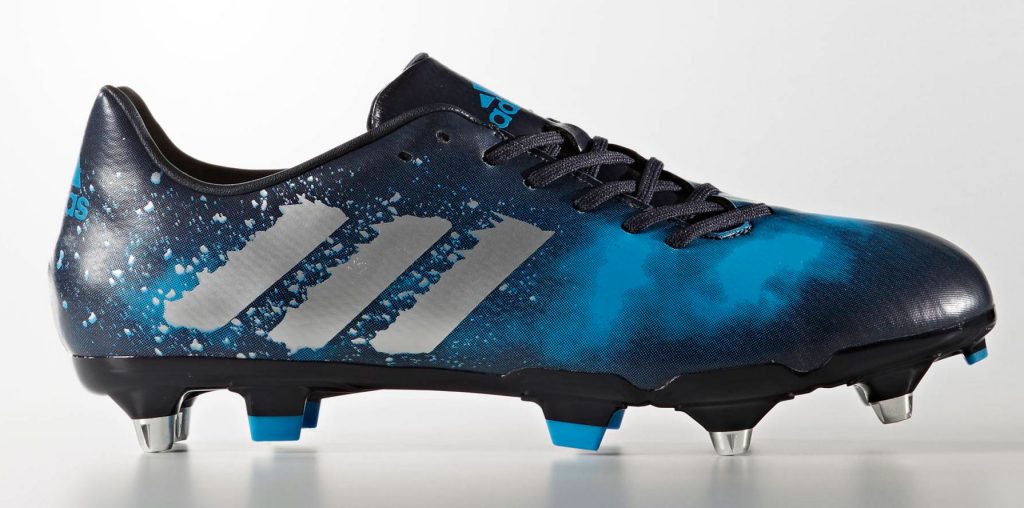 crampon adidas bleu et noir